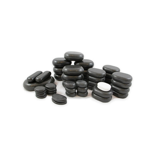 Lot de 45 pierres de massage basalte S014