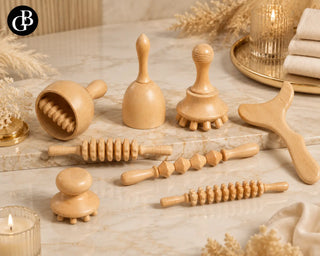 Maderoterapia corporal set 8 piezas de madera Grupo Belleza
