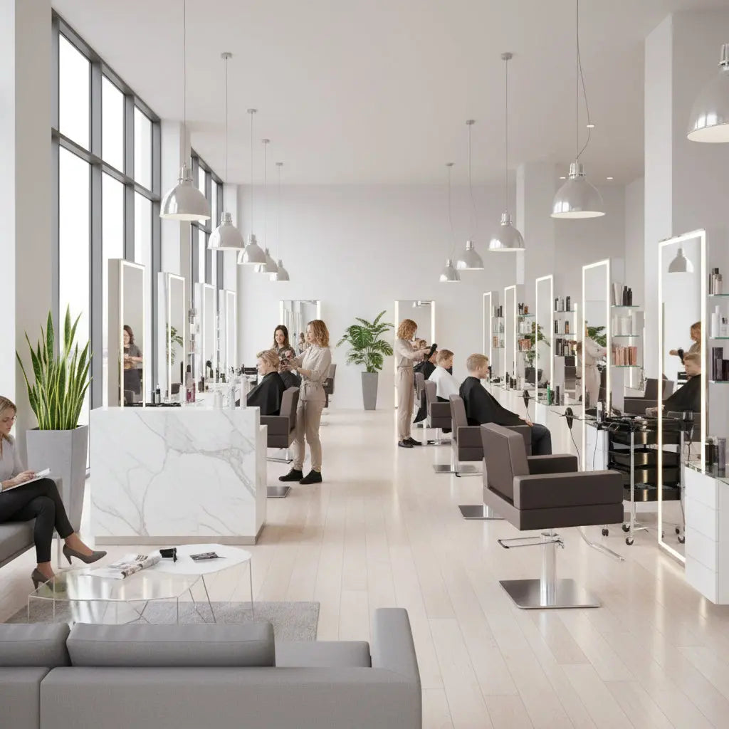 silla minimalista de peluqueria